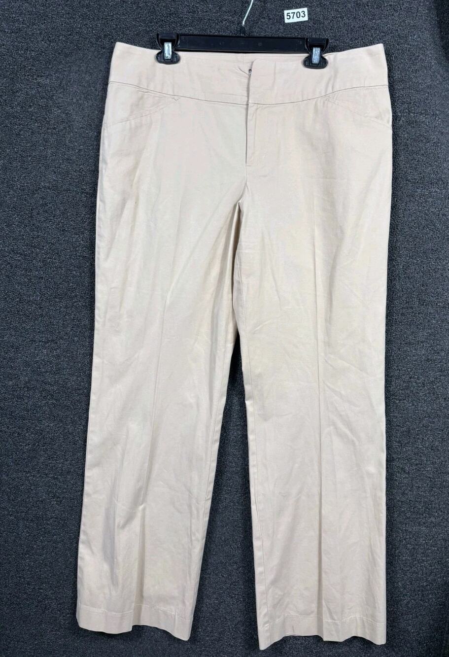 Boston Proper Straight Pants Womens Size 16 Beige High Rise Office Casual